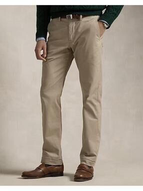 POLO Ralph Lauren Bedford Stretch Straight Fit Chino Pant In Khaki Tan-35x32